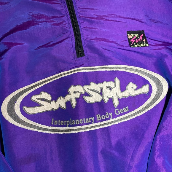 90s Surf Style Pull Over WindBreaker Jacket SIZE:L (OSFA) - Picture 3 of 5